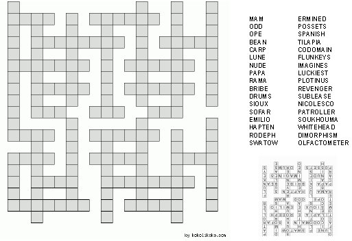 Free Printable Crossword Game - 2022-10-04